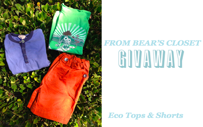 From Bear's Closet Giveaway: Eco Tops & Shorts