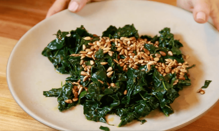 Steamed Kale Drizzled With Umeboshi Plum Vinaigrette
