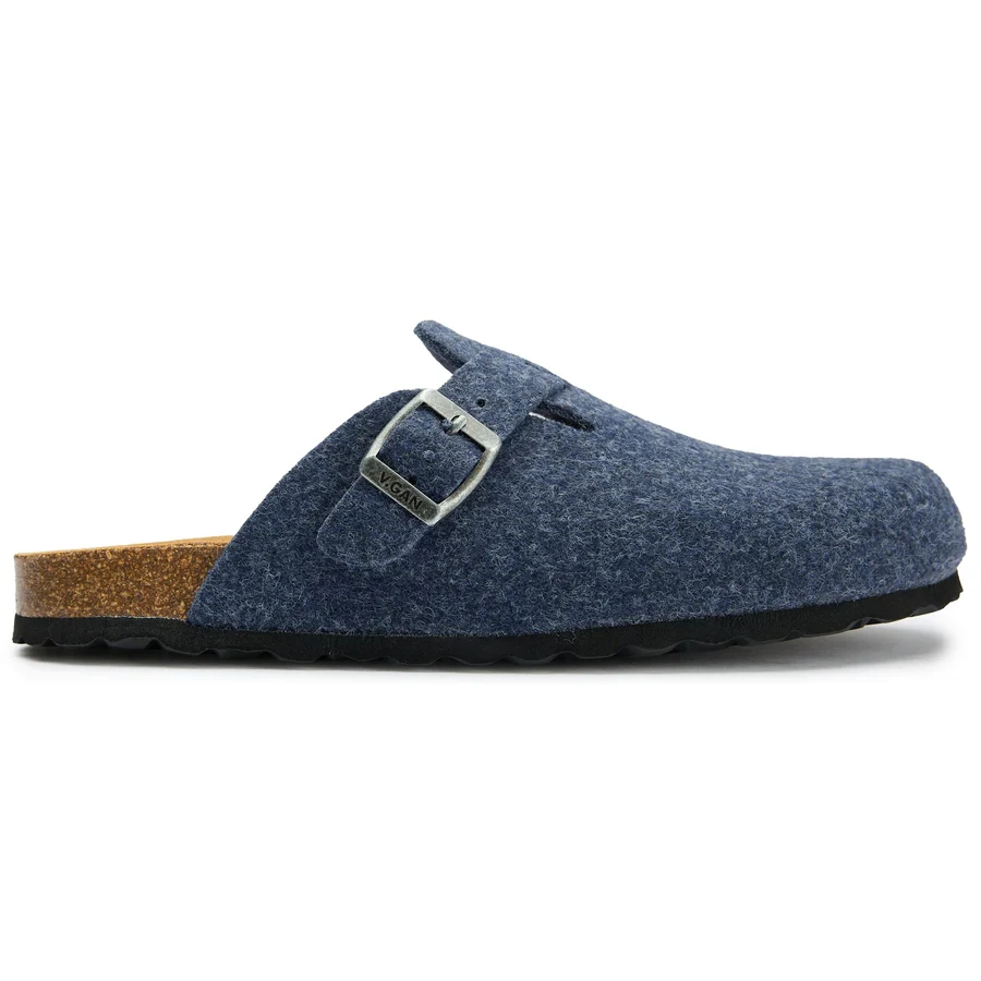 Vegan Birkenstock style slides.
