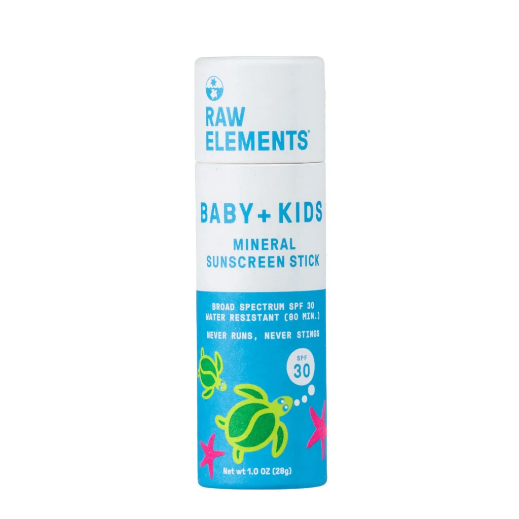 Raw Elements sunscreen stick.