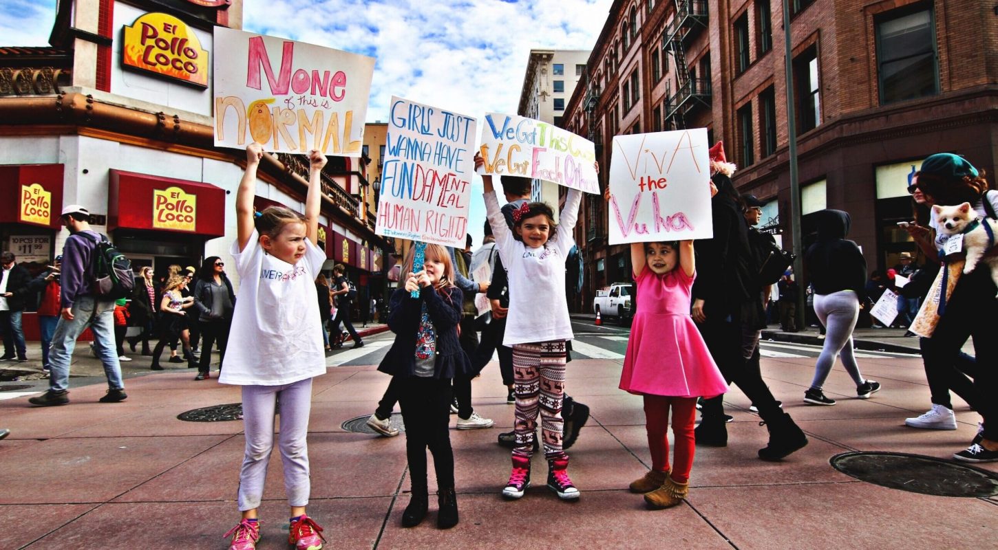 kids protesting